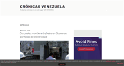 Desktop Screenshot of cronicasvenezuela.com